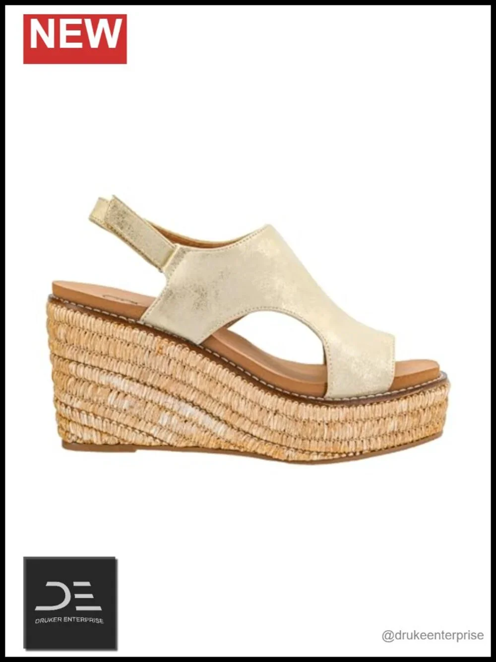 Wedge Sandals with EVA Insoles & Jute Wrapped Bottom, Slip On, Peep Toe